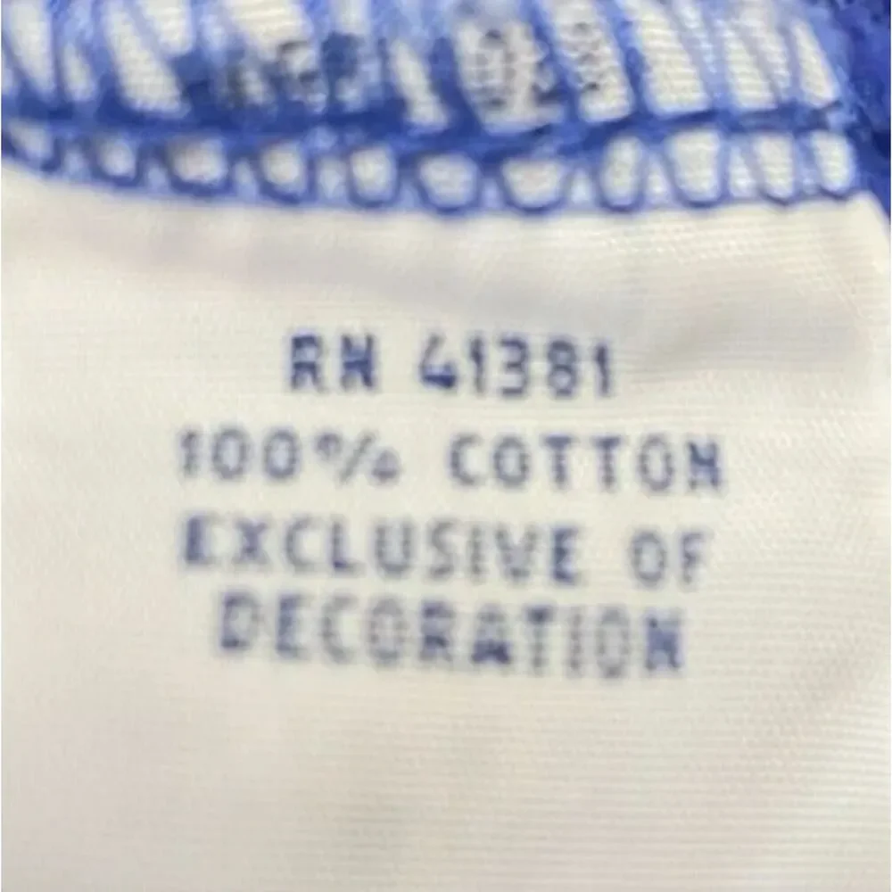Polo Ralph Lauren Men's Large Polo Shirt, Short Sleeve Blue w/Yellow Pony - Picture 7 of 8